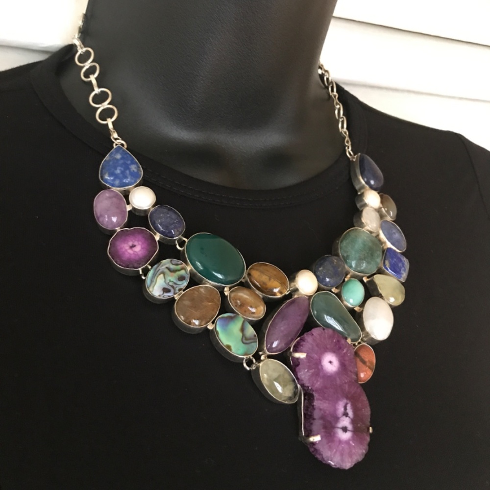Pearl & Gemstone Necklace- EUC! - Picture 11 of 11